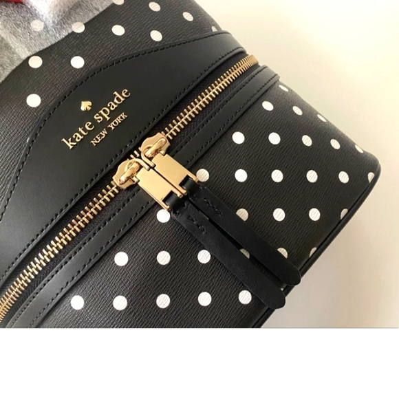 ♠️Kate Spade X Disney Minnie Mouse Polka Dots Dot Dome Backpack Black NWT - Picture 6 of 7